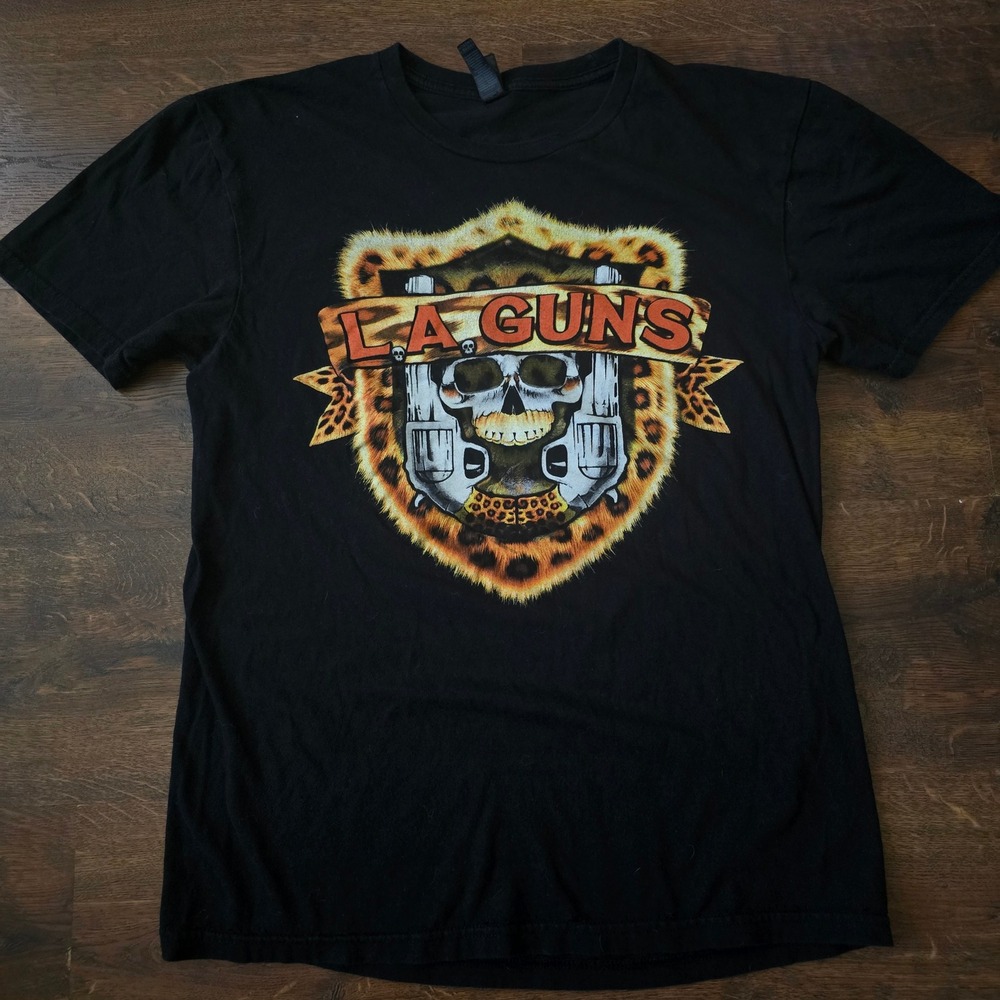 LA Guns Lucky MF'R Tour 2025 T-Shirt Mens Medium Black Graphic Concert Tee
